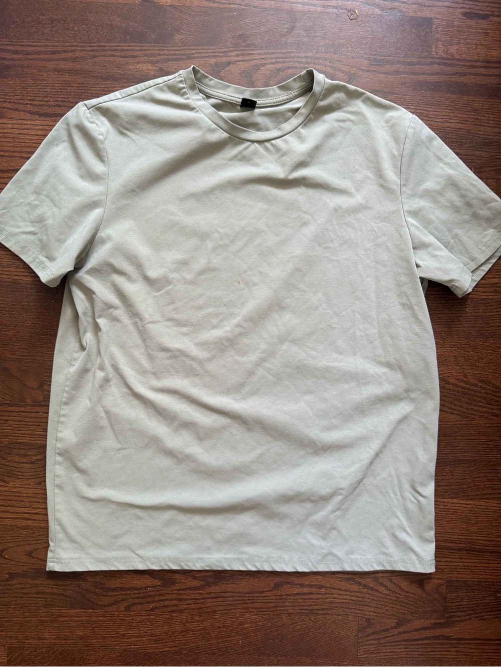 Men's Crew Neck Short Sleeve T‑Shirt in Light Beige
